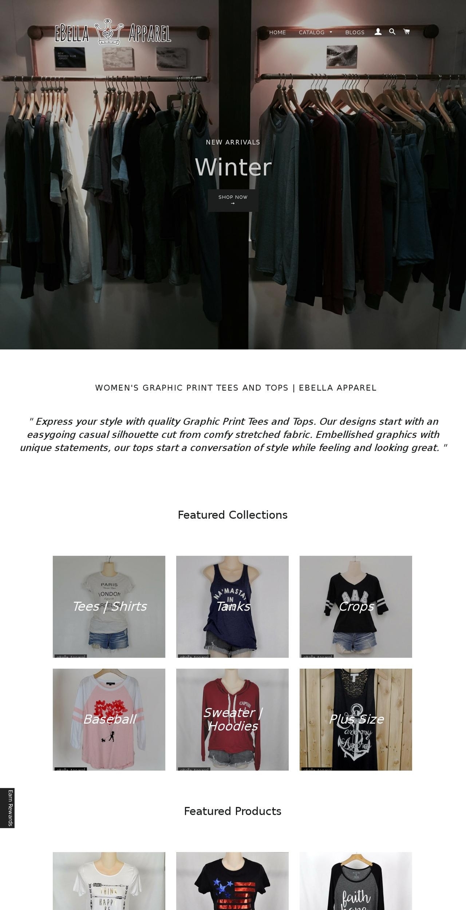 ebellaapparel.com shopify website screenshot