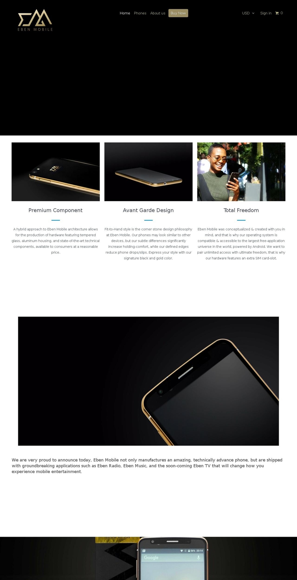 ebenmobile.com shopify website screenshot