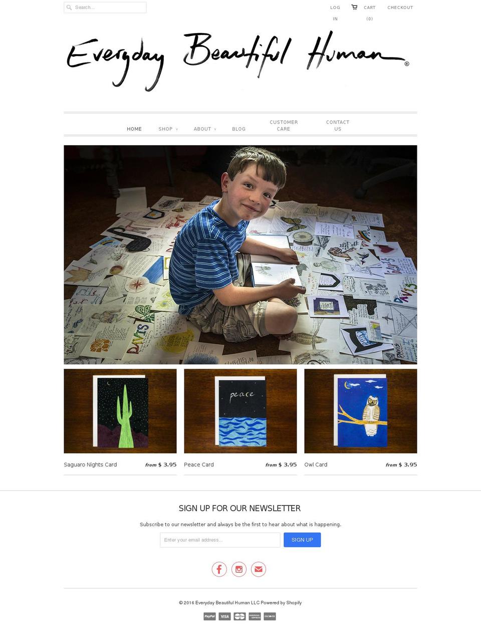 ebhcreations.com shopify website screenshot