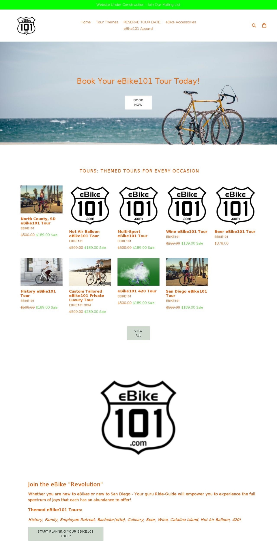 ebike101.com — Shopify storefront screenshot