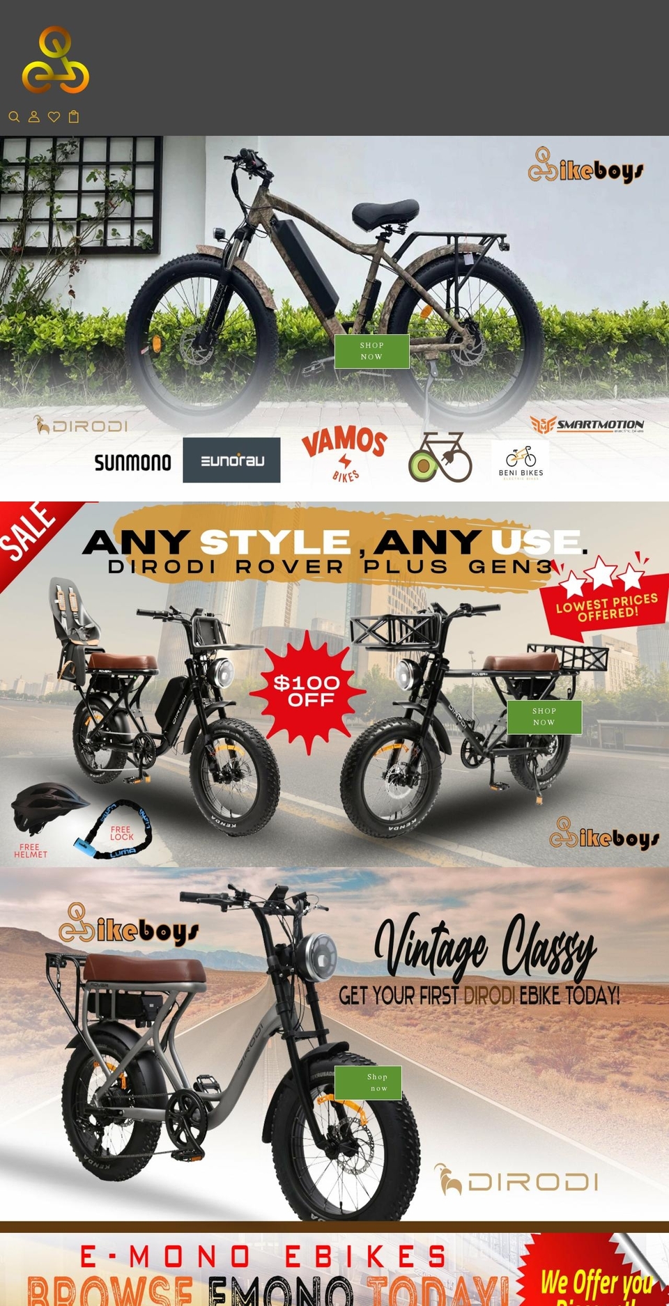 ebikeboys.com.au shopify website screenshot