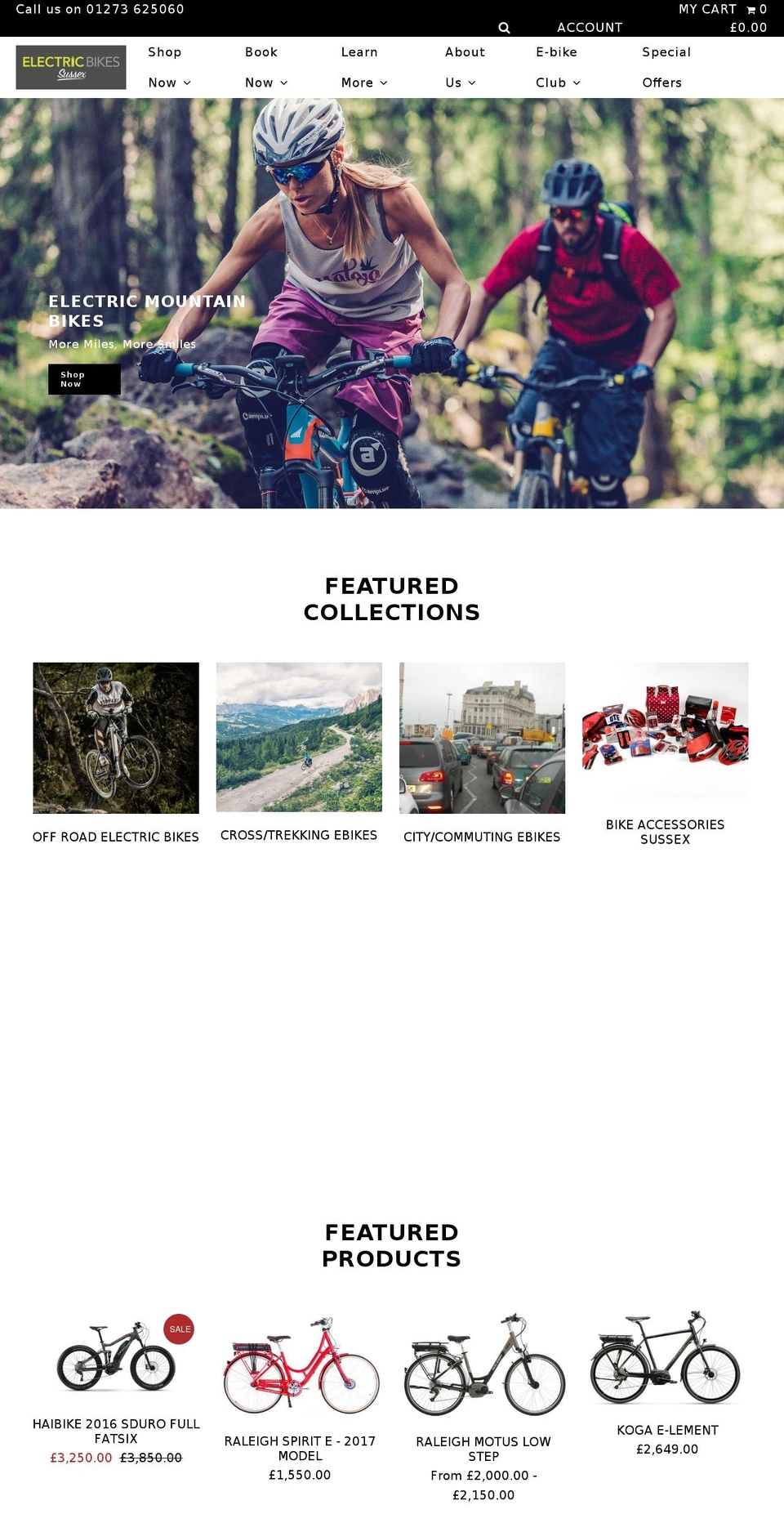 ebikebrighton.com shopify website screenshot