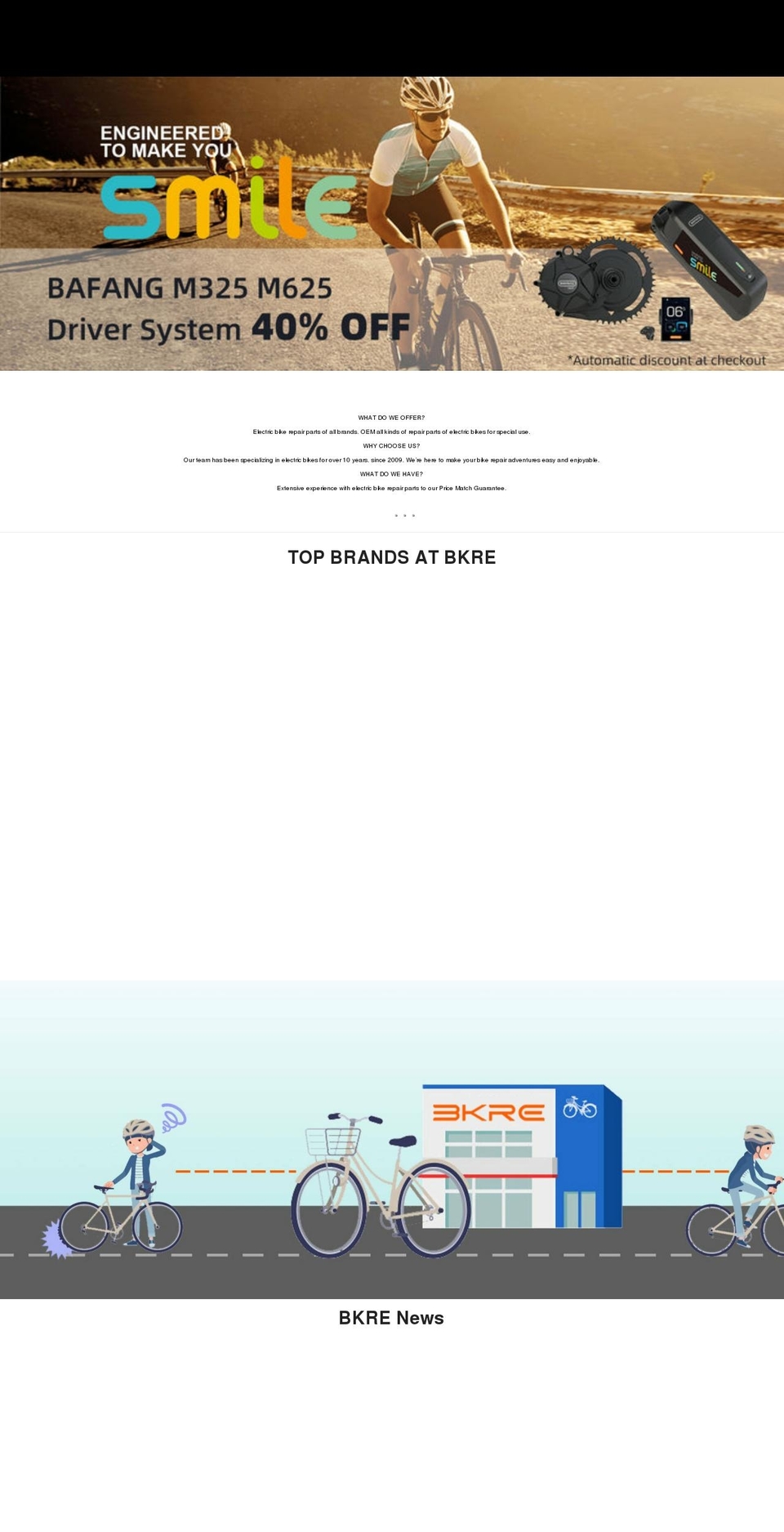 ebikerepairfactory.com shopify website screenshot