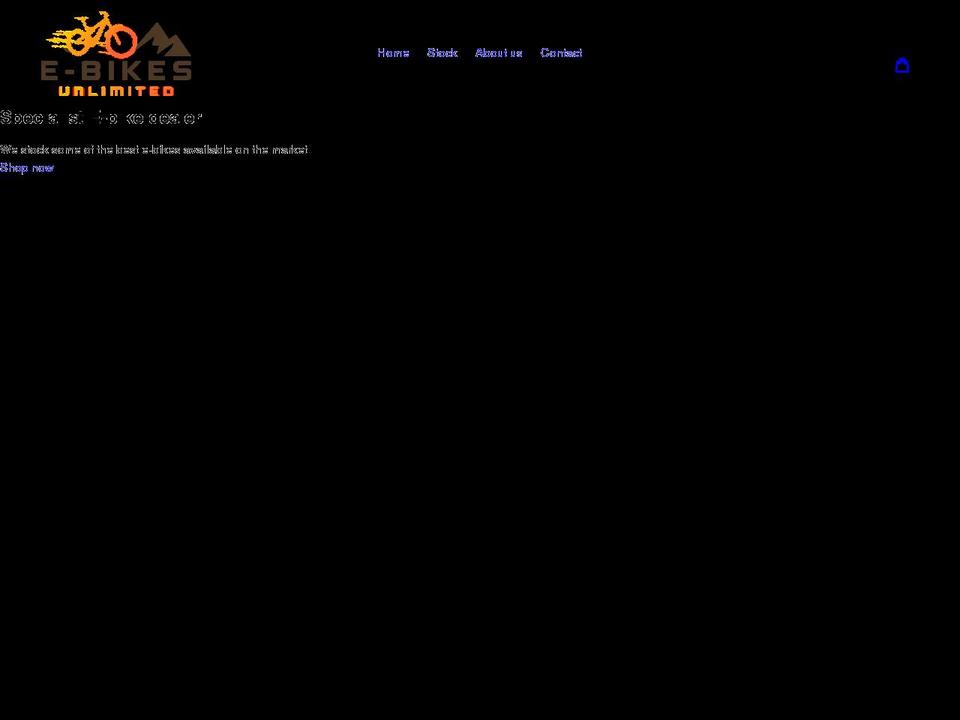 ebikes-unlimited.co.uk shopify website screenshot