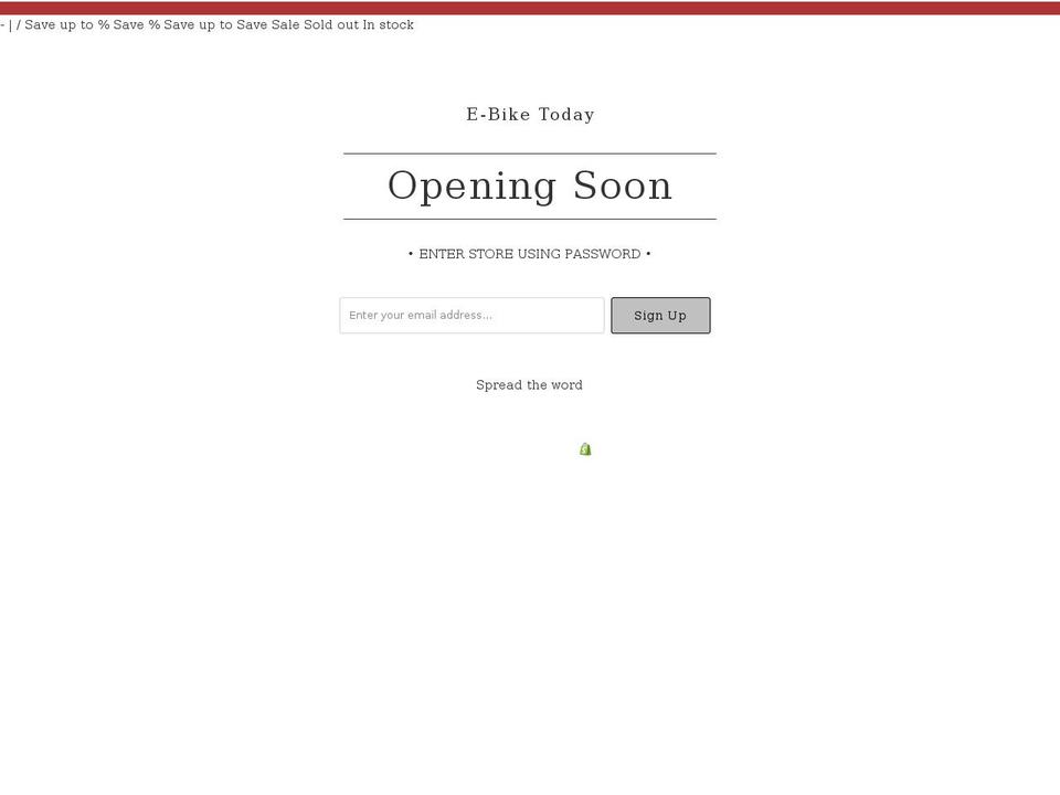 ebiketoday.co.uk shopify website screenshot
