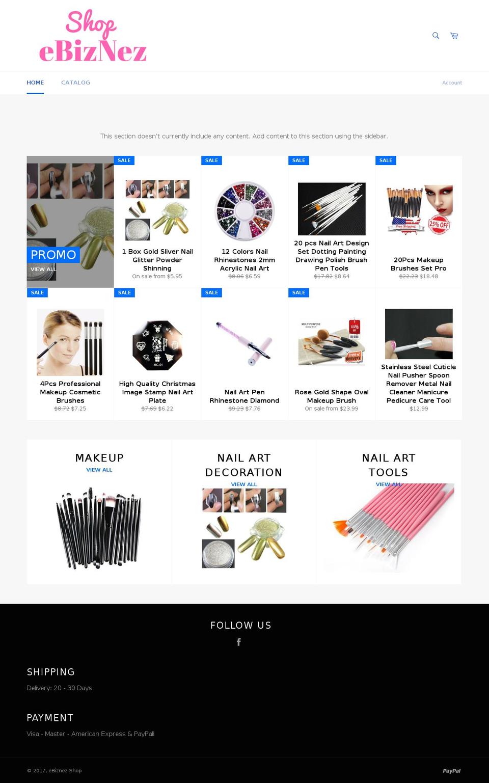 ebiznez.com shopify website screenshot