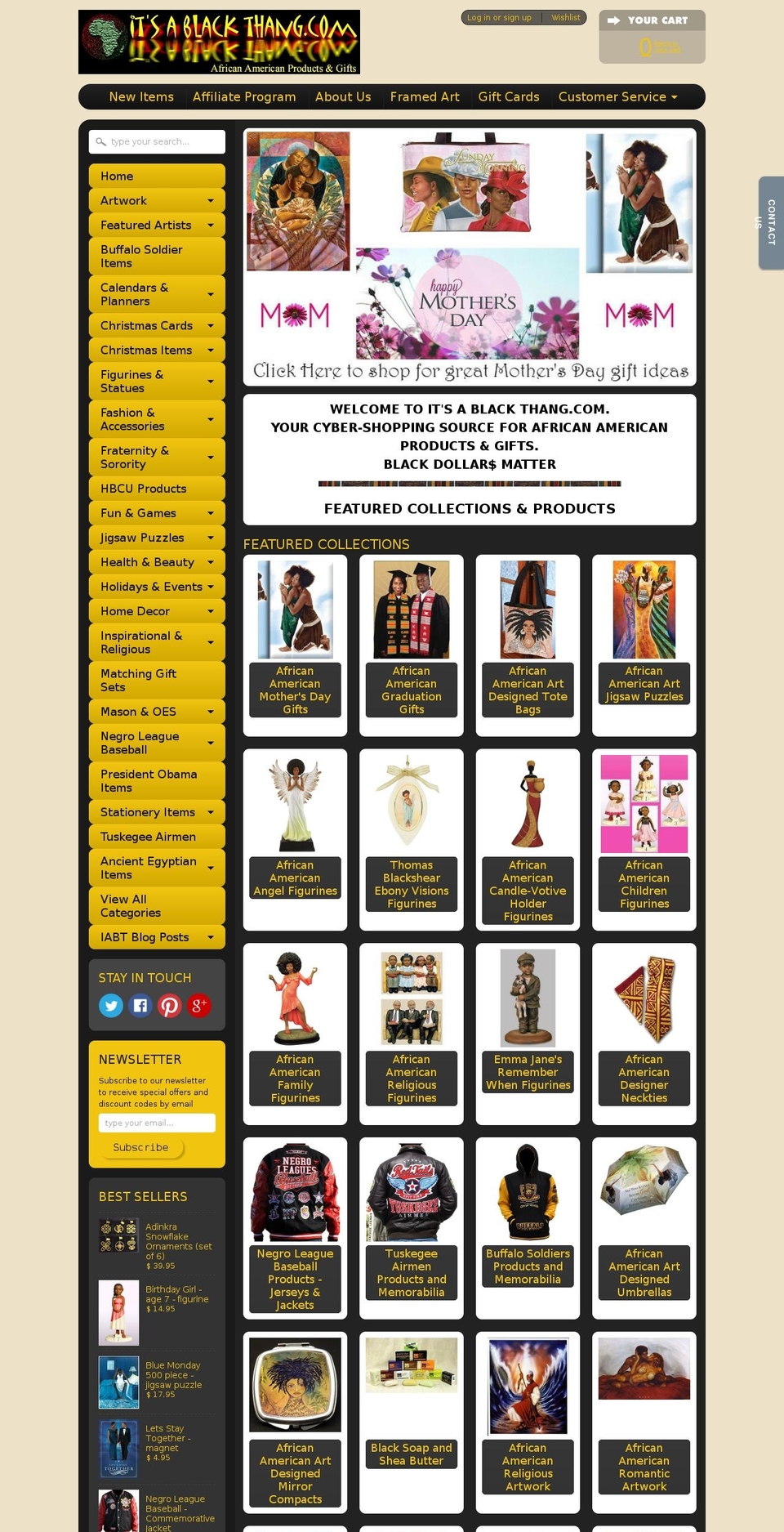 eblackgifts.com shopify website screenshot