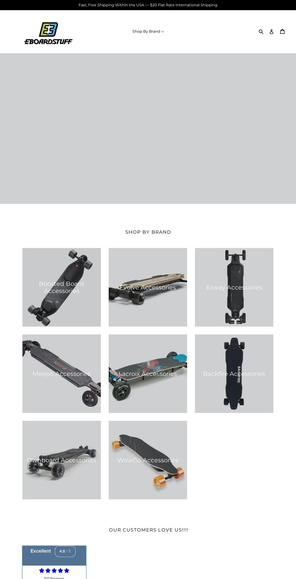 eboardstuff.com — Shopify storefront screenshot