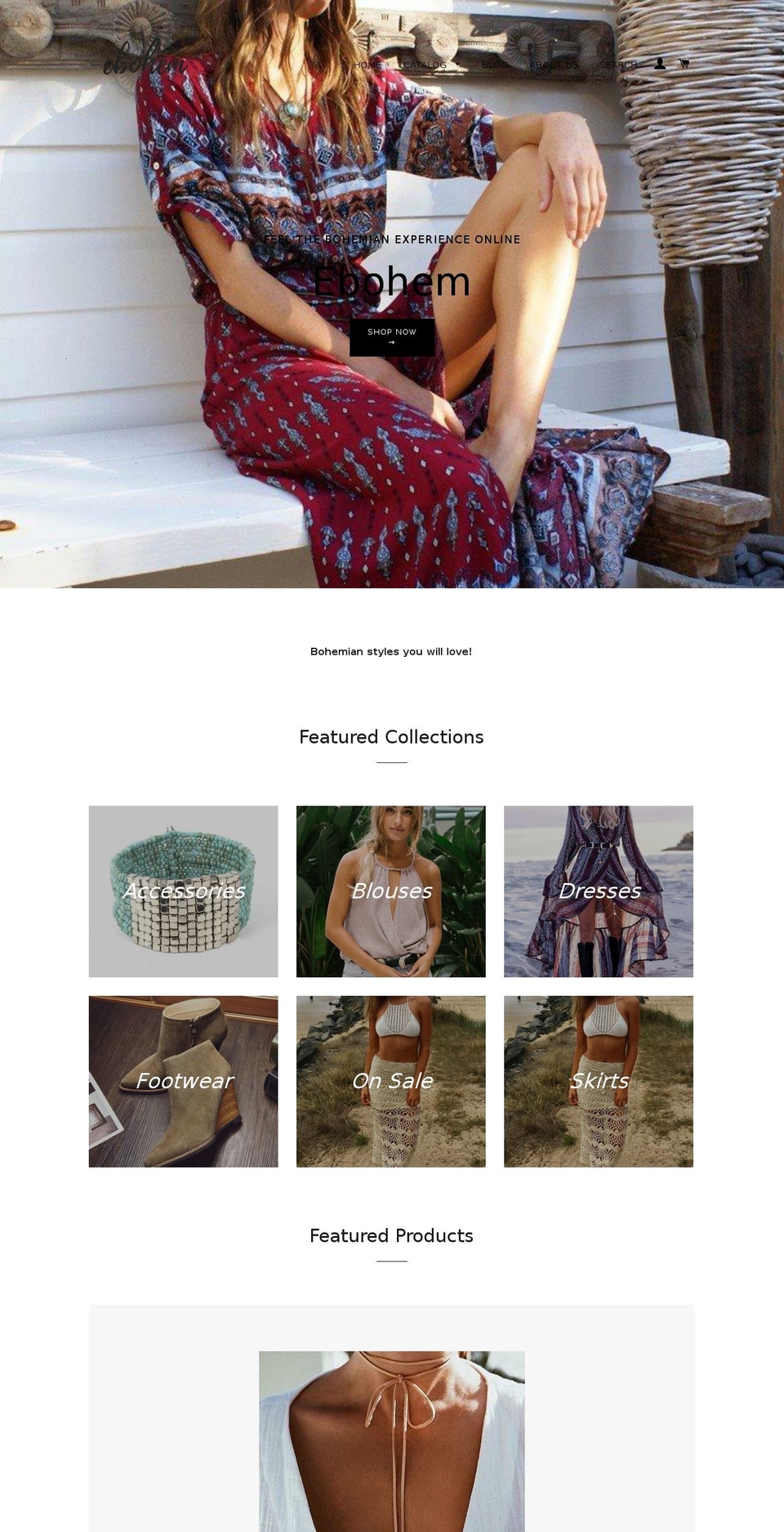 ebohem.com shopify website screenshot