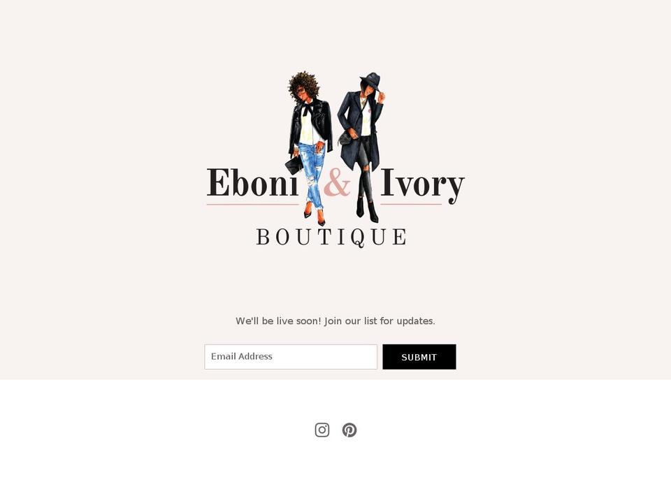 eboniandivory.com — Shopify storefront screenshot