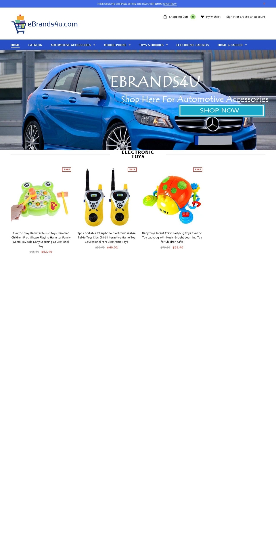ebrands4u.com — Shopify storefront screenshot