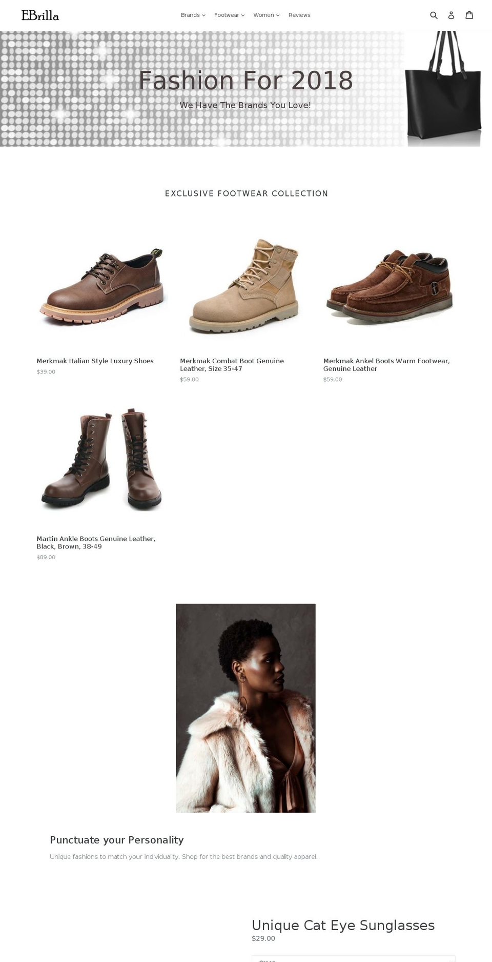 ebrilla.com — Shopify storefront screenshot