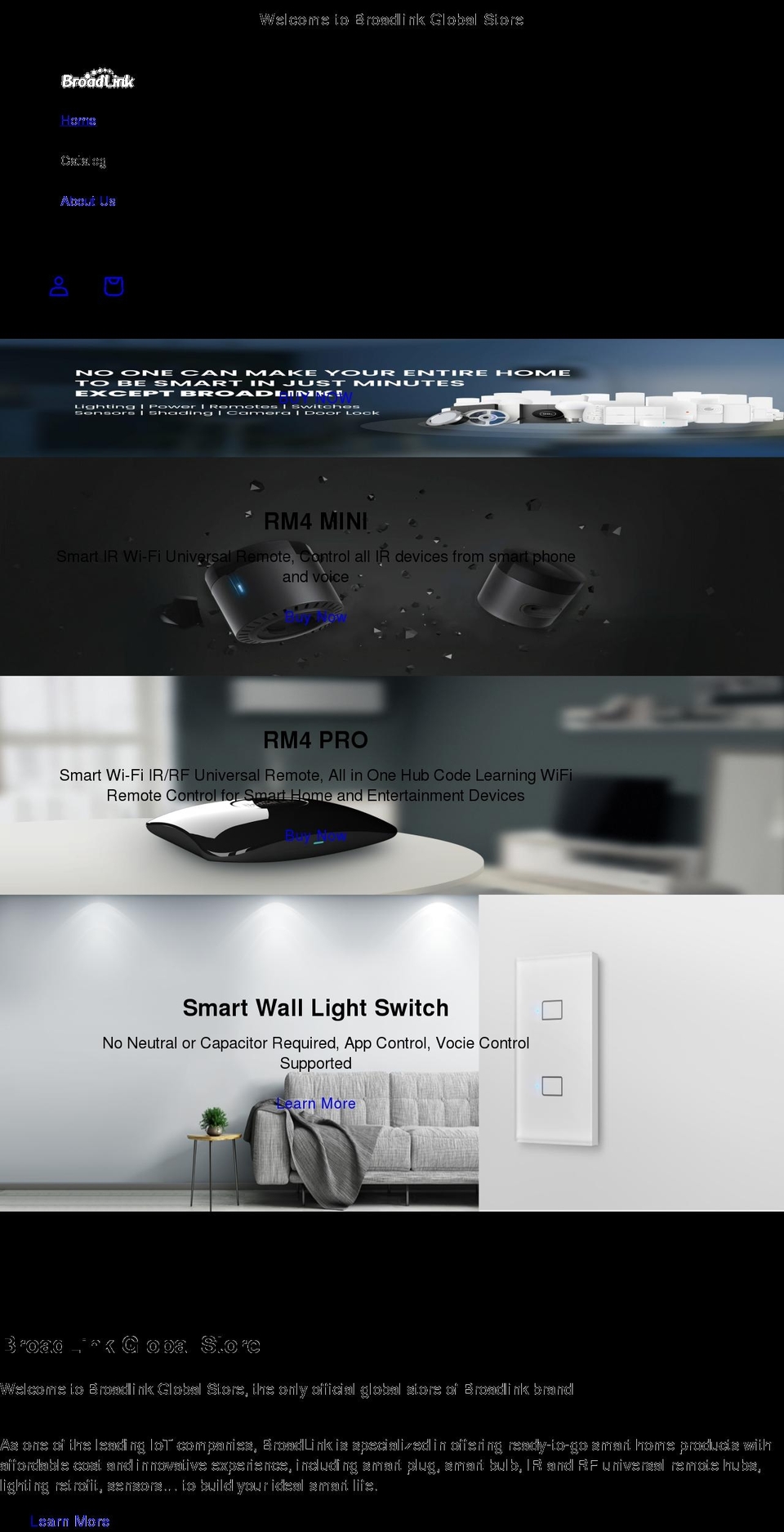 ebroadlink.com shopify website screenshot