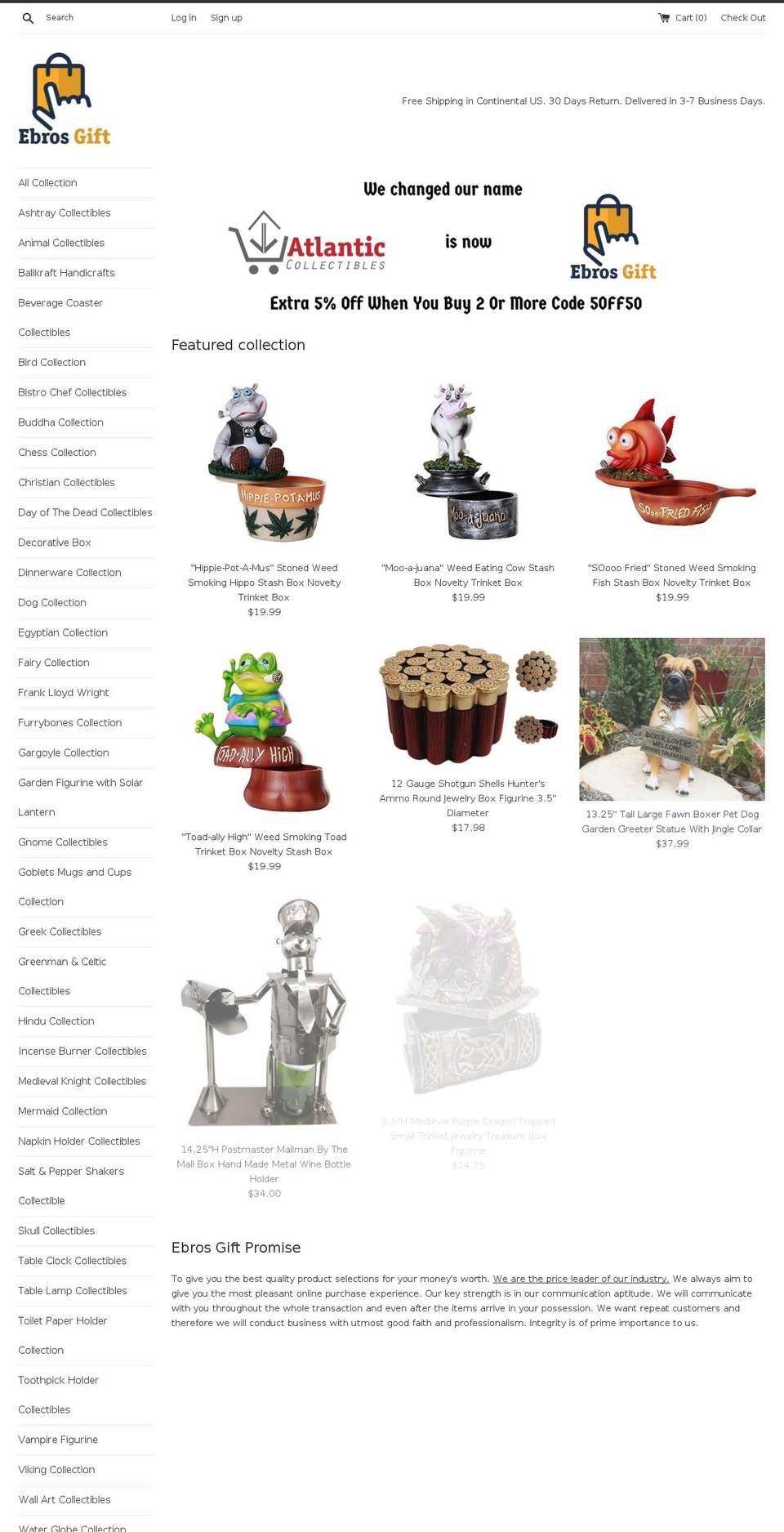 ebrosgift.com shopify website screenshot