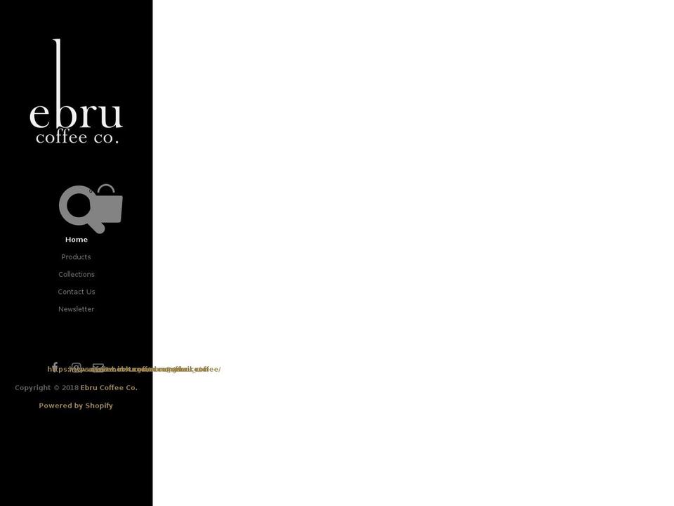 ebru-coffee.com shopify website screenshot
