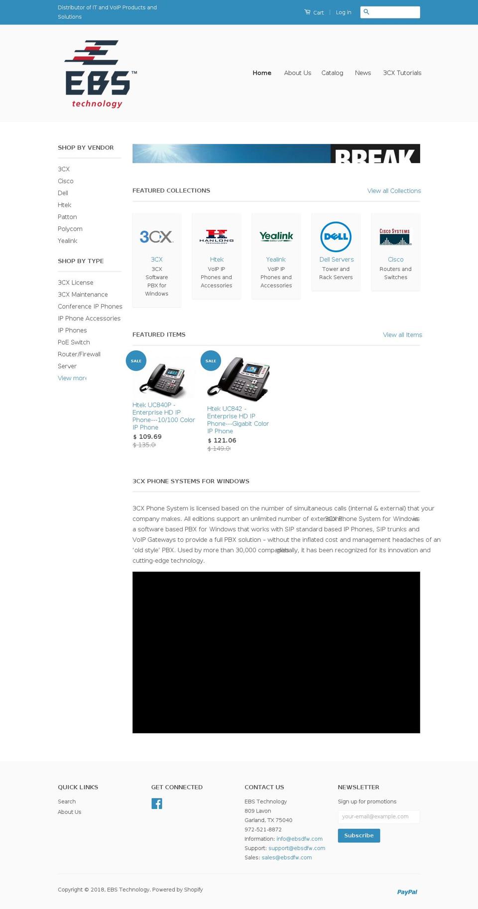 ebsdfw.com — Shopify storefront screenshot