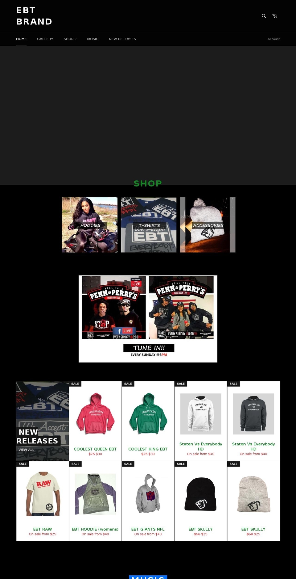 ebtbrand.com — Shopify storefront screenshot