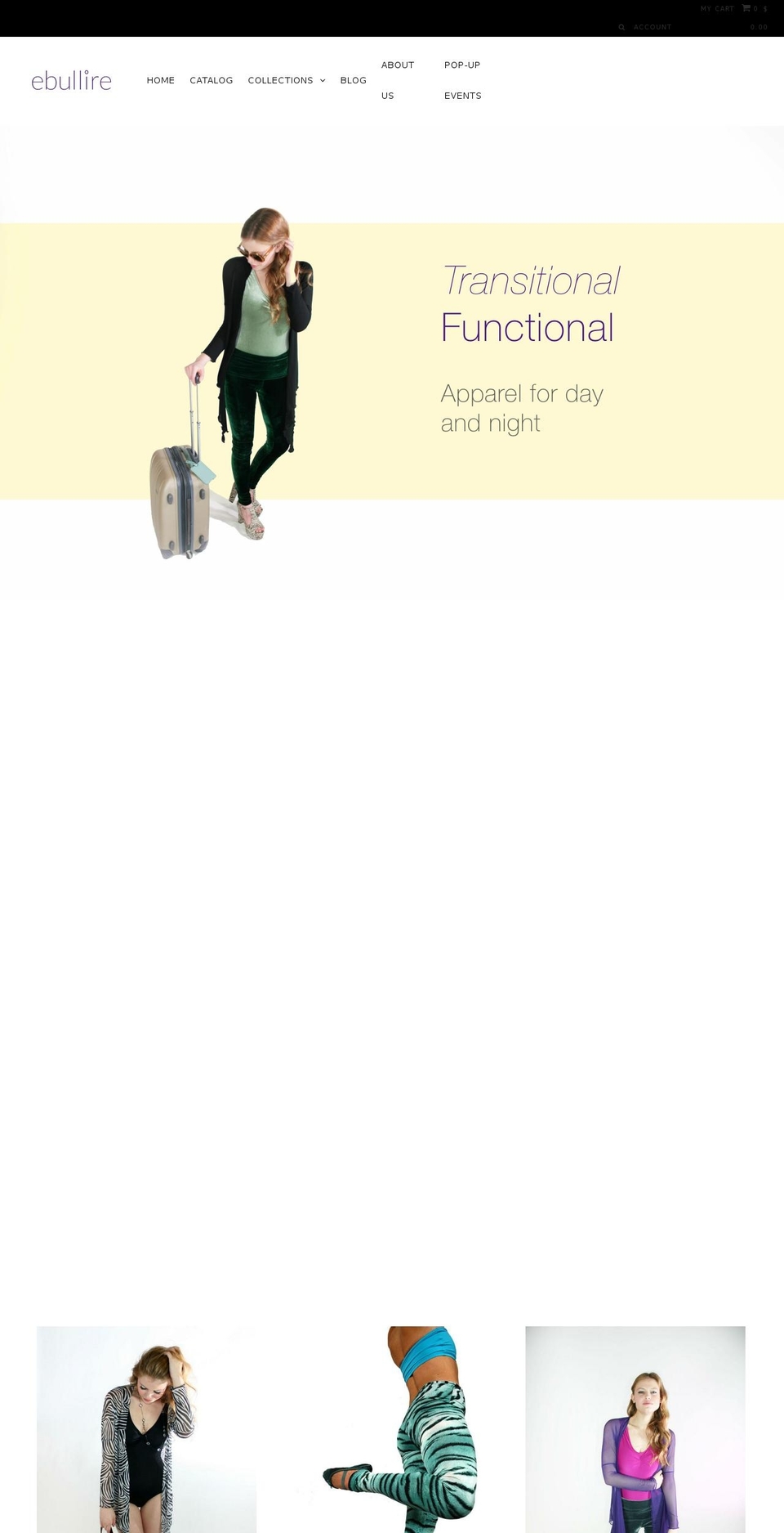 ebullire.com — Shopify storefront screenshot