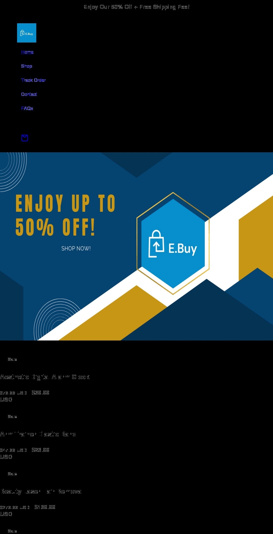 ebuyonlinestore.com shopify website screenshot