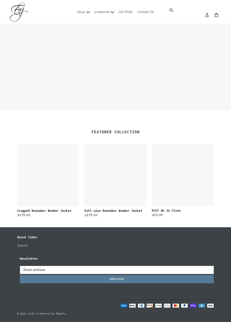 eby-s.com shopify website screenshot