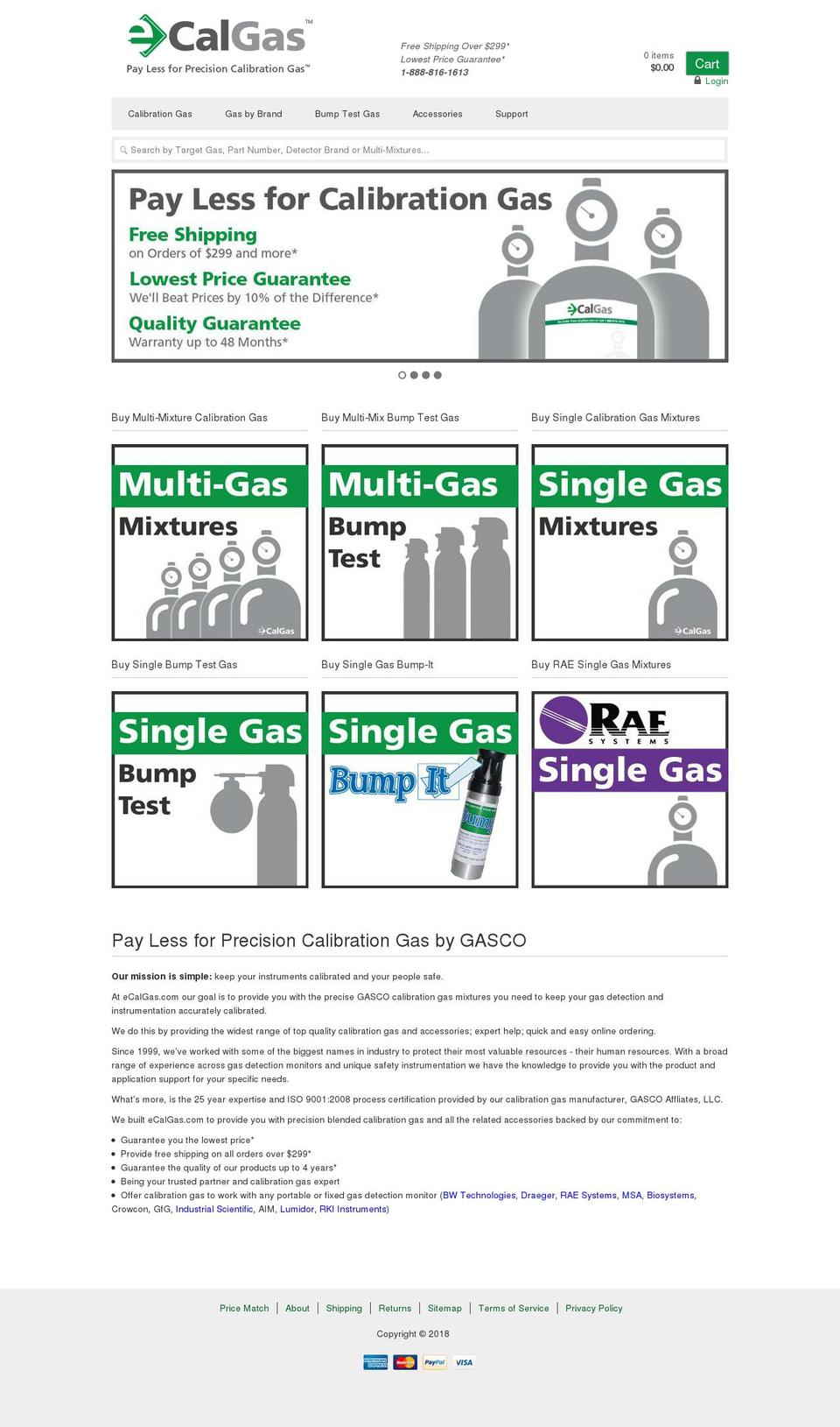 ecalgas.ca shopify website screenshot