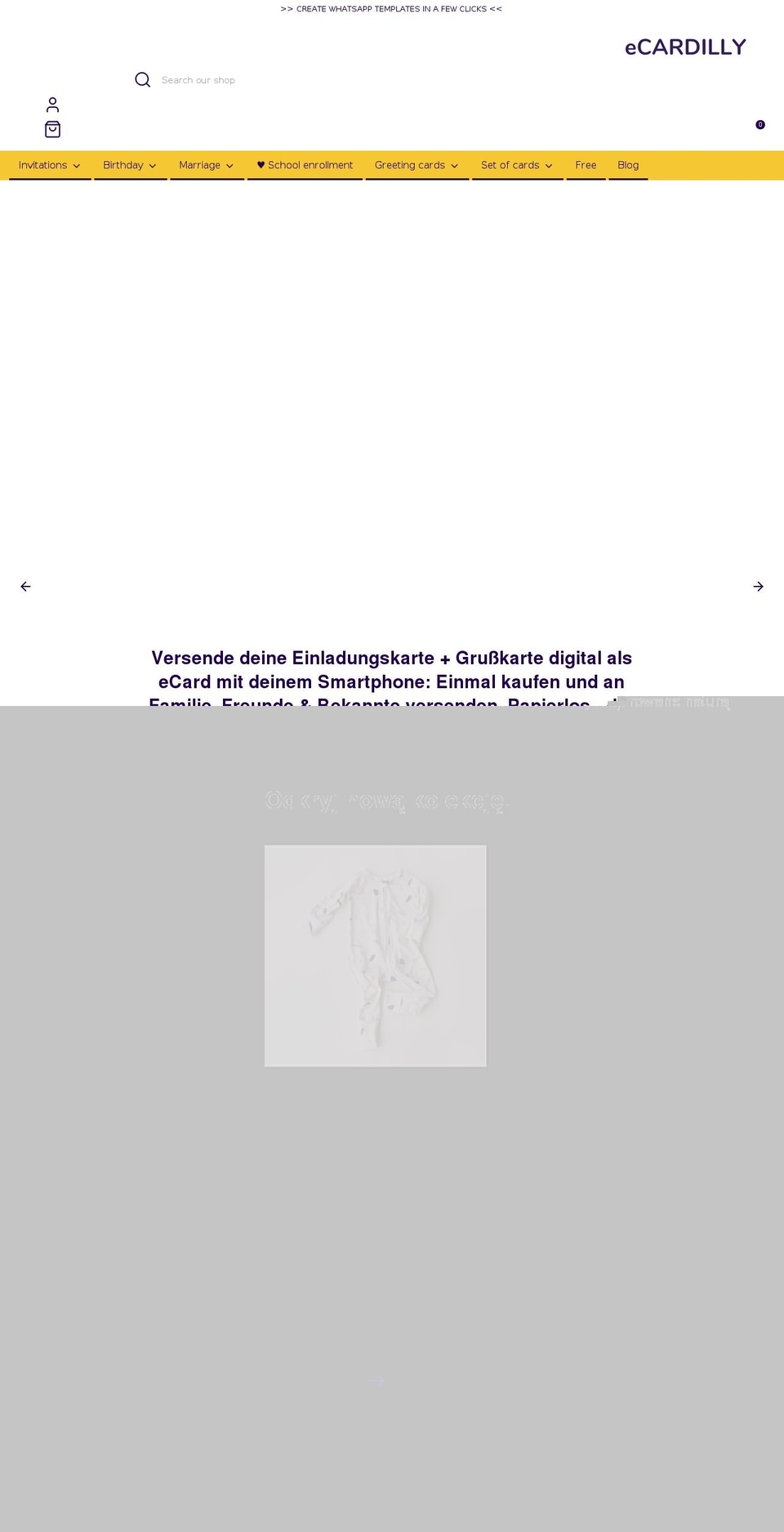 ecardilly.com shopify website screenshot