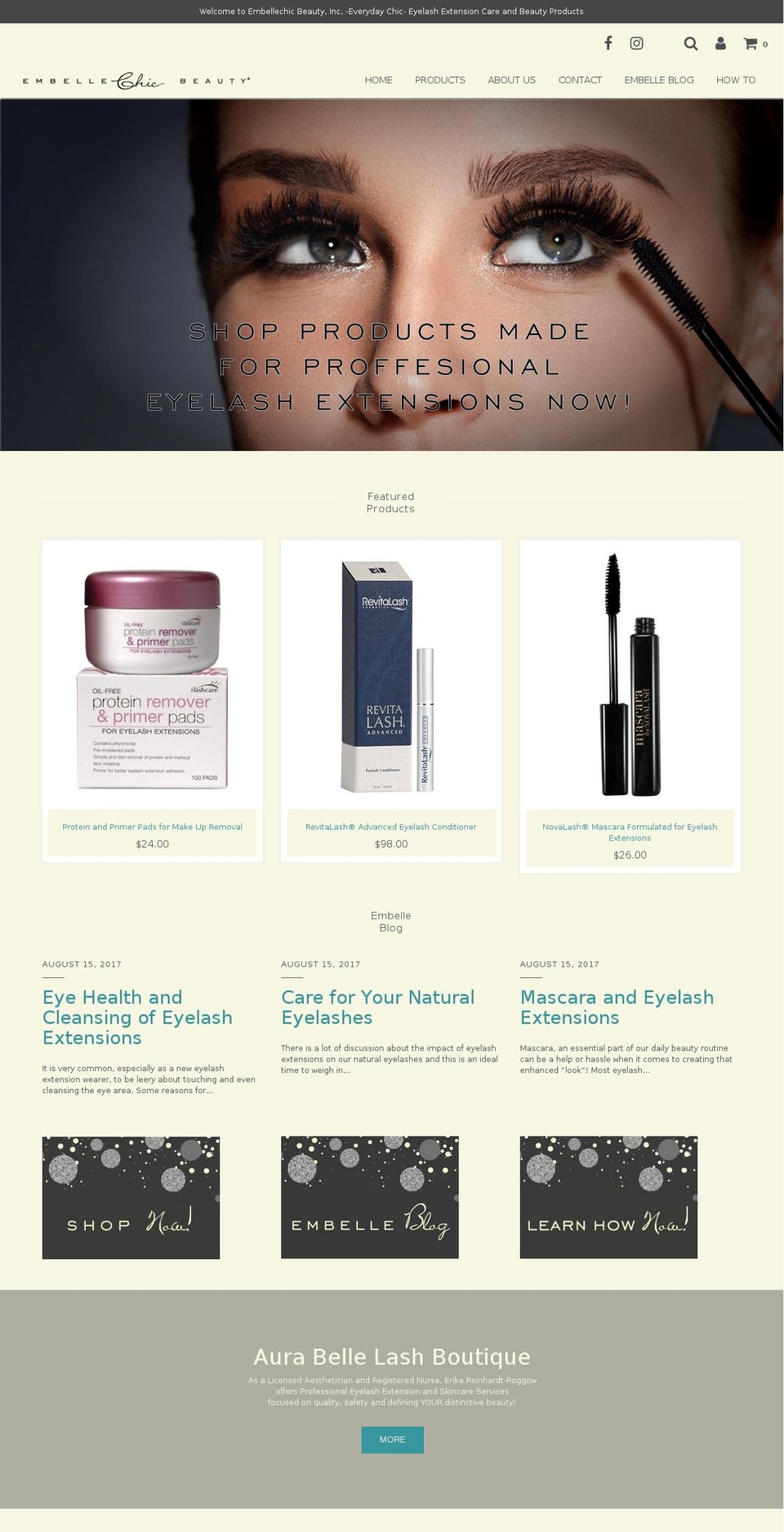 ecbeautyinc.com — Shopify storefront screenshot