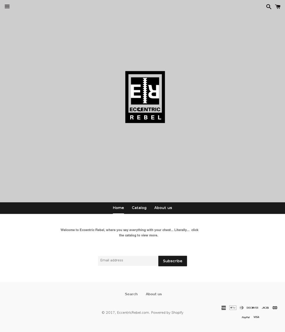 eccentricrebel.com shopify website screenshot