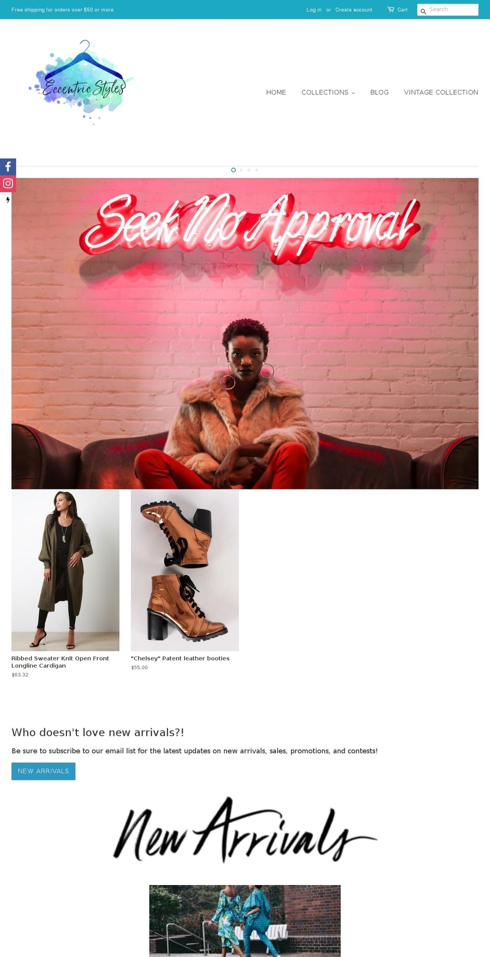 eccentricstyles.com — Shopify storefront screenshot