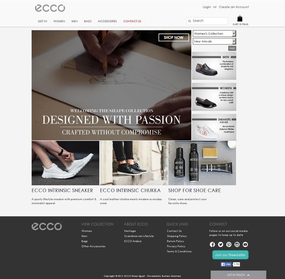 working- Shopify theme site example ecco-egypt.com