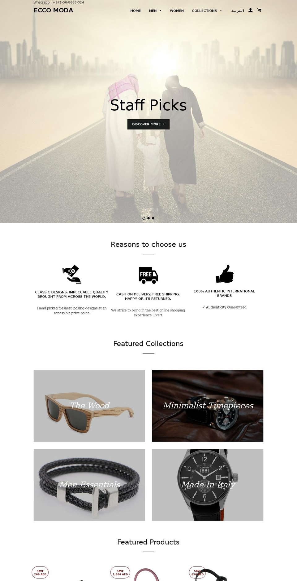eccomoda.com shopify website screenshot