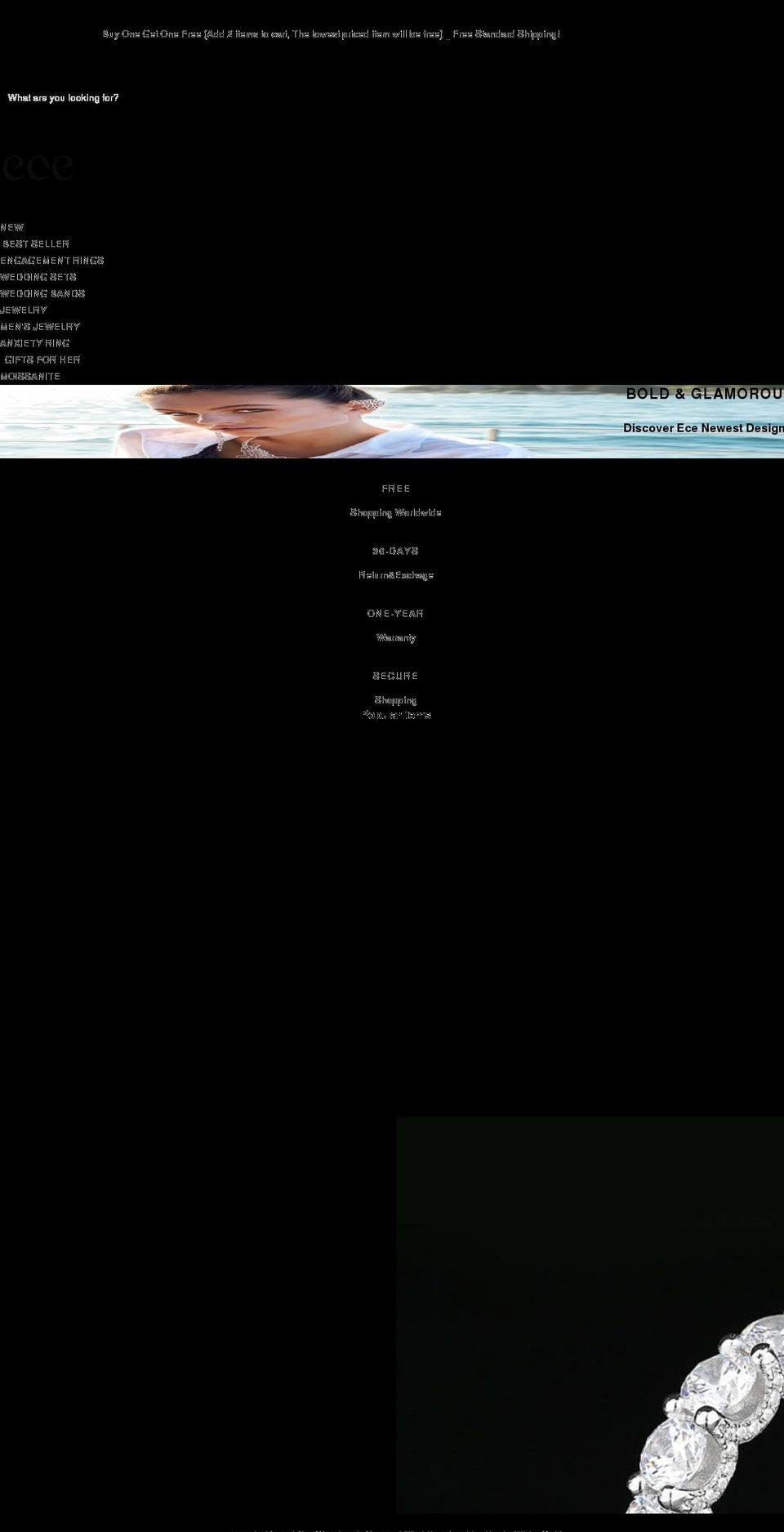 ecejewelry.com shopify website screenshot