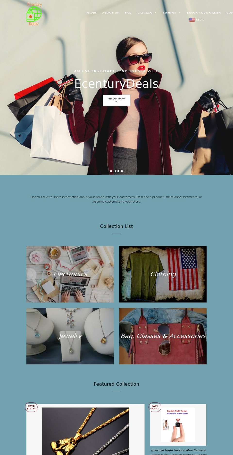 ecenturydeals.com — Shopify storefront screenshot