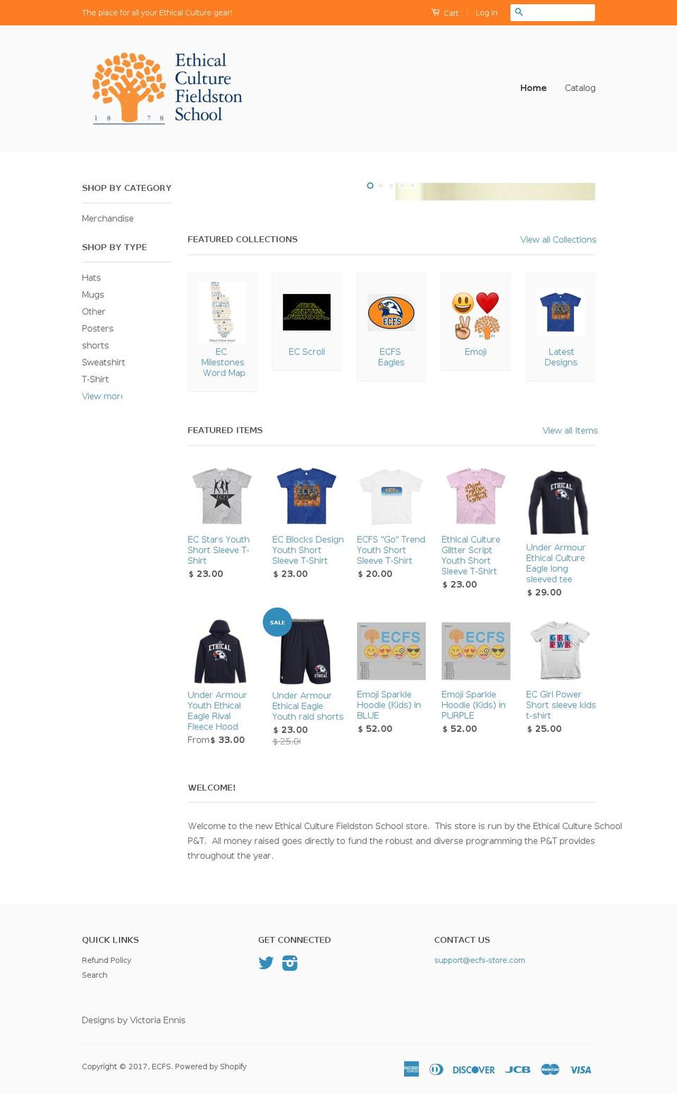 ecfs-store.com shopify website screenshot
