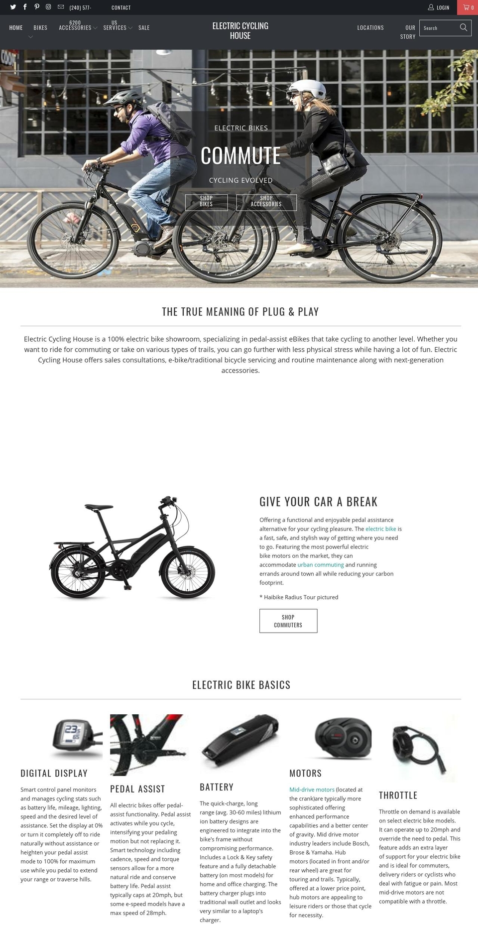 ech.bike shopify website screenshot