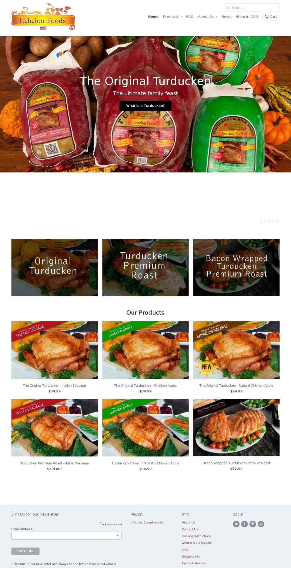 echelonfoods.com shopify website screenshot
