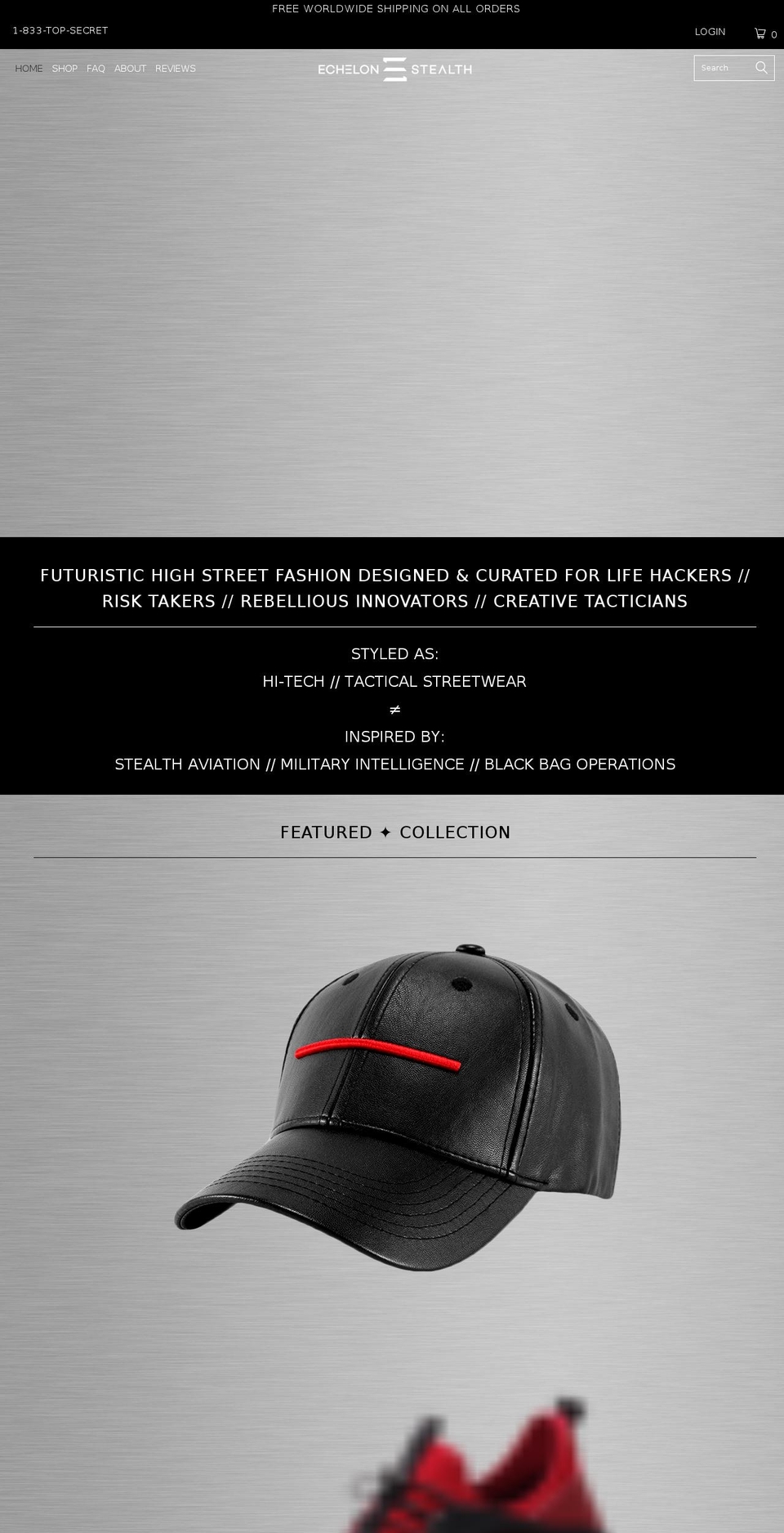 ECHΞLON STEΛLTH Shopify theme site example echelonstealth.com