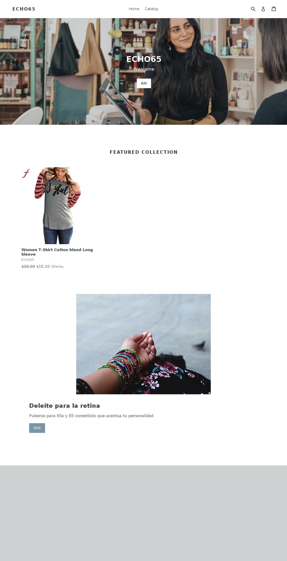 echo65.com — Shopify storefront screenshot