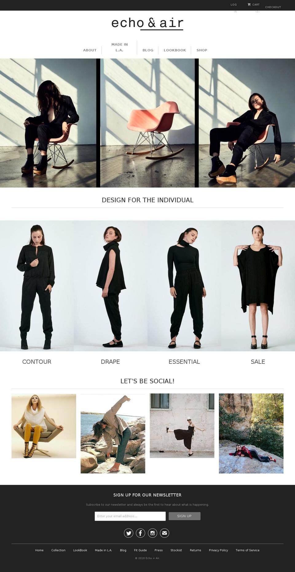 echoandairshop.com — Shopify storefront screenshot