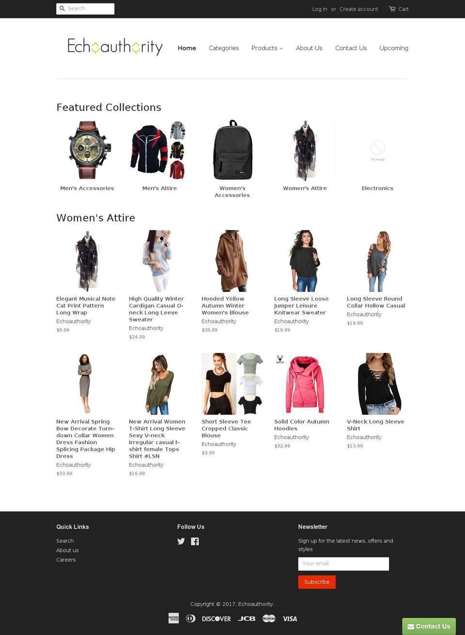 echoauthority.com shopify website screenshot