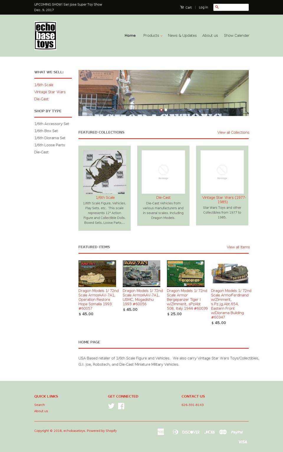 echobasetoys.myshopify.com shopify website screenshot