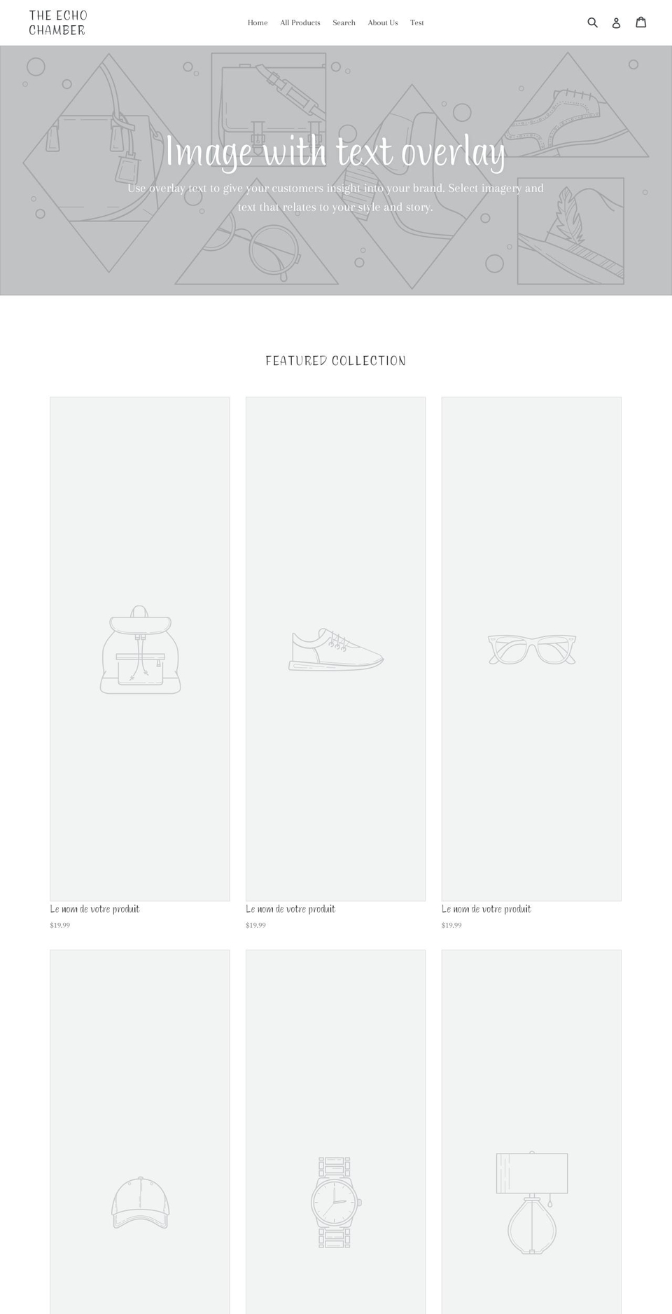 echochambershop.com — Shopify storefront screenshot