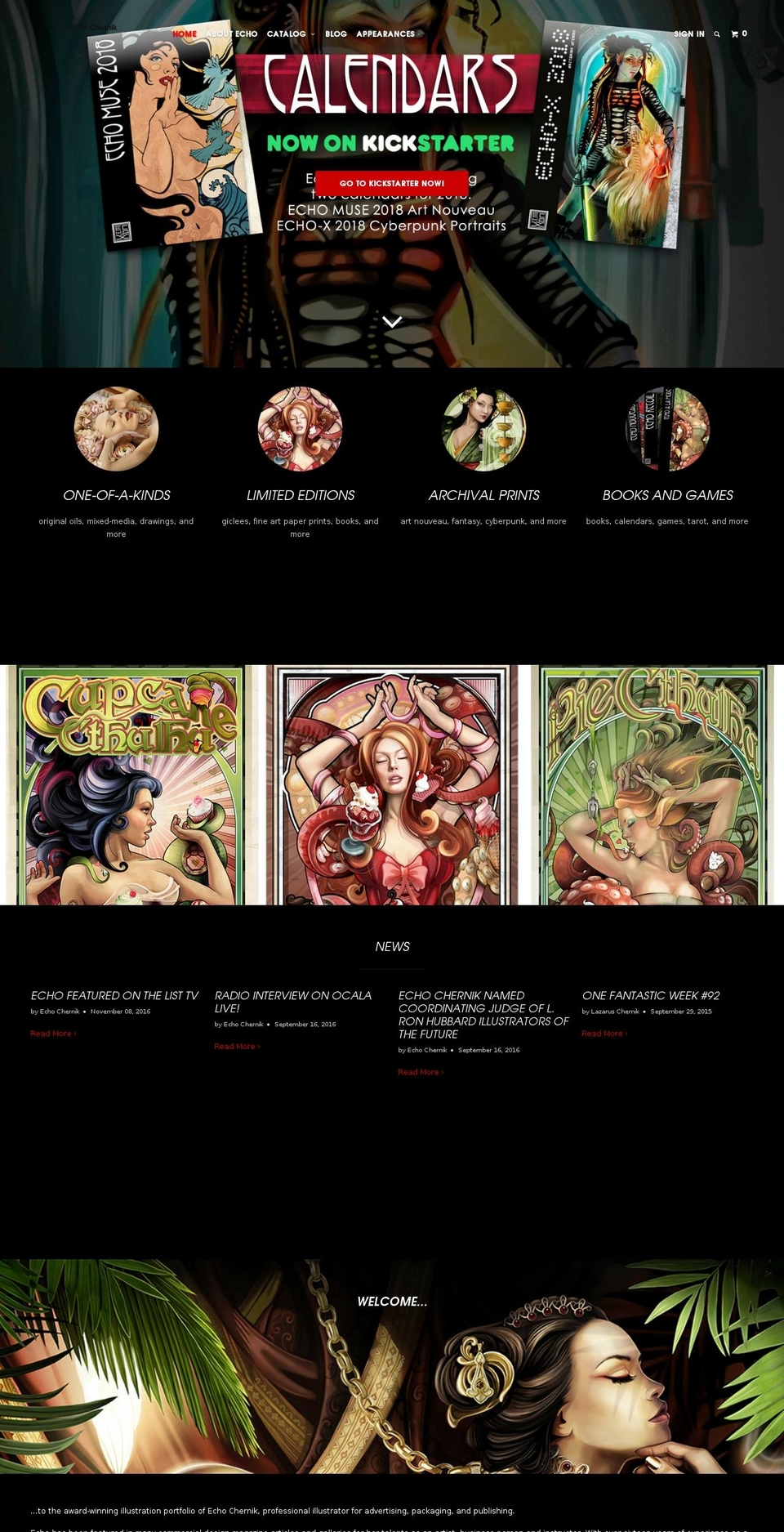 echochernik.com shopify website screenshot