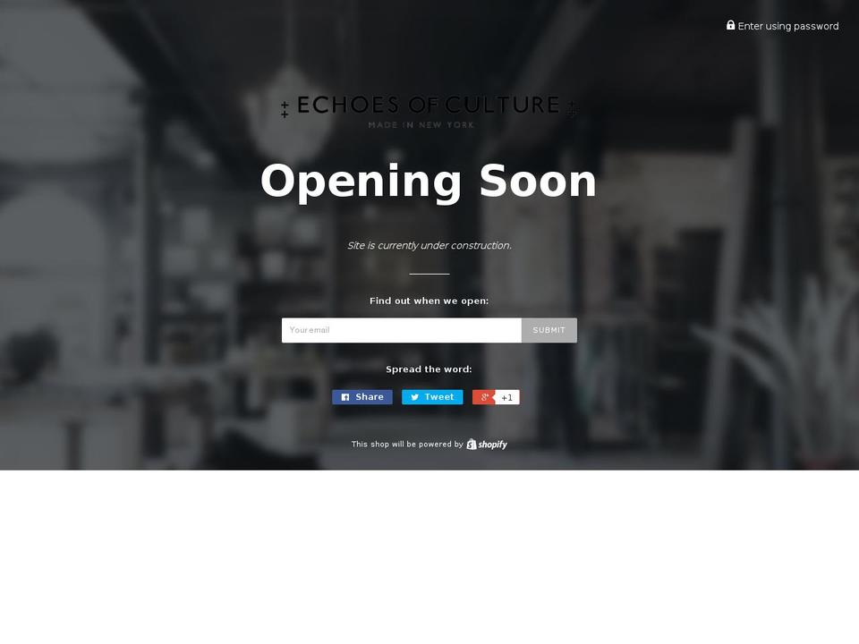 echoesofculture.com shopify website screenshot