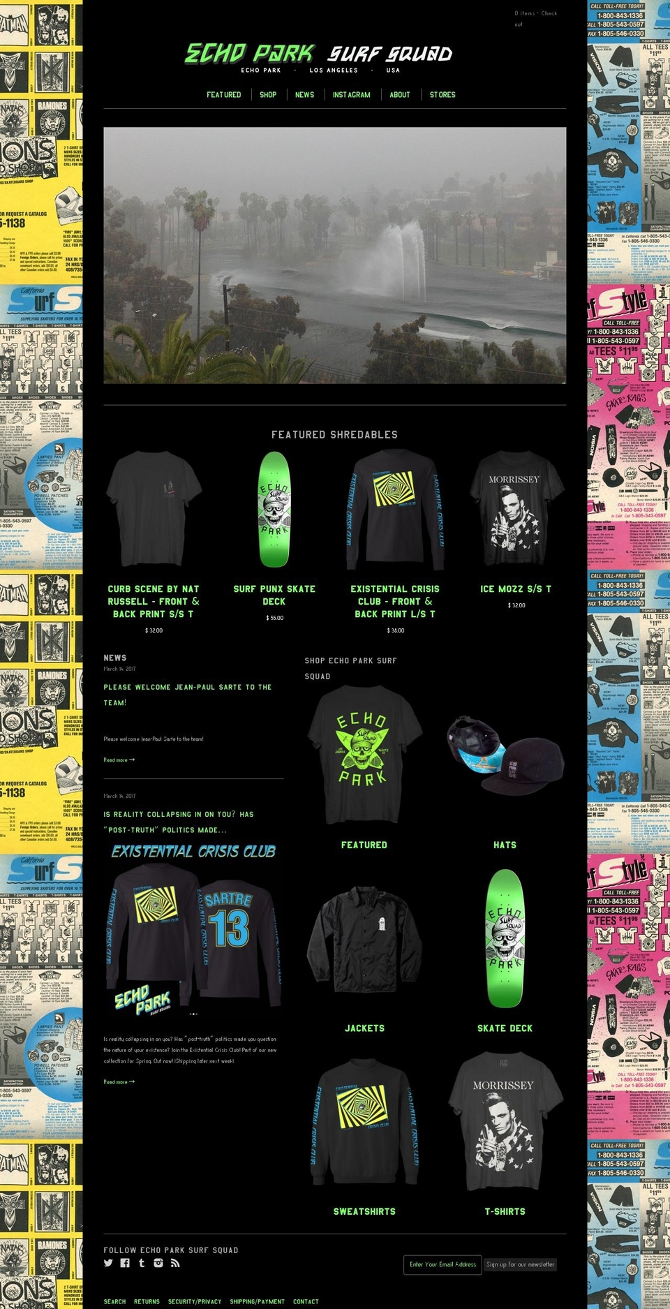 echoparksurfsquad.com shopify website screenshot