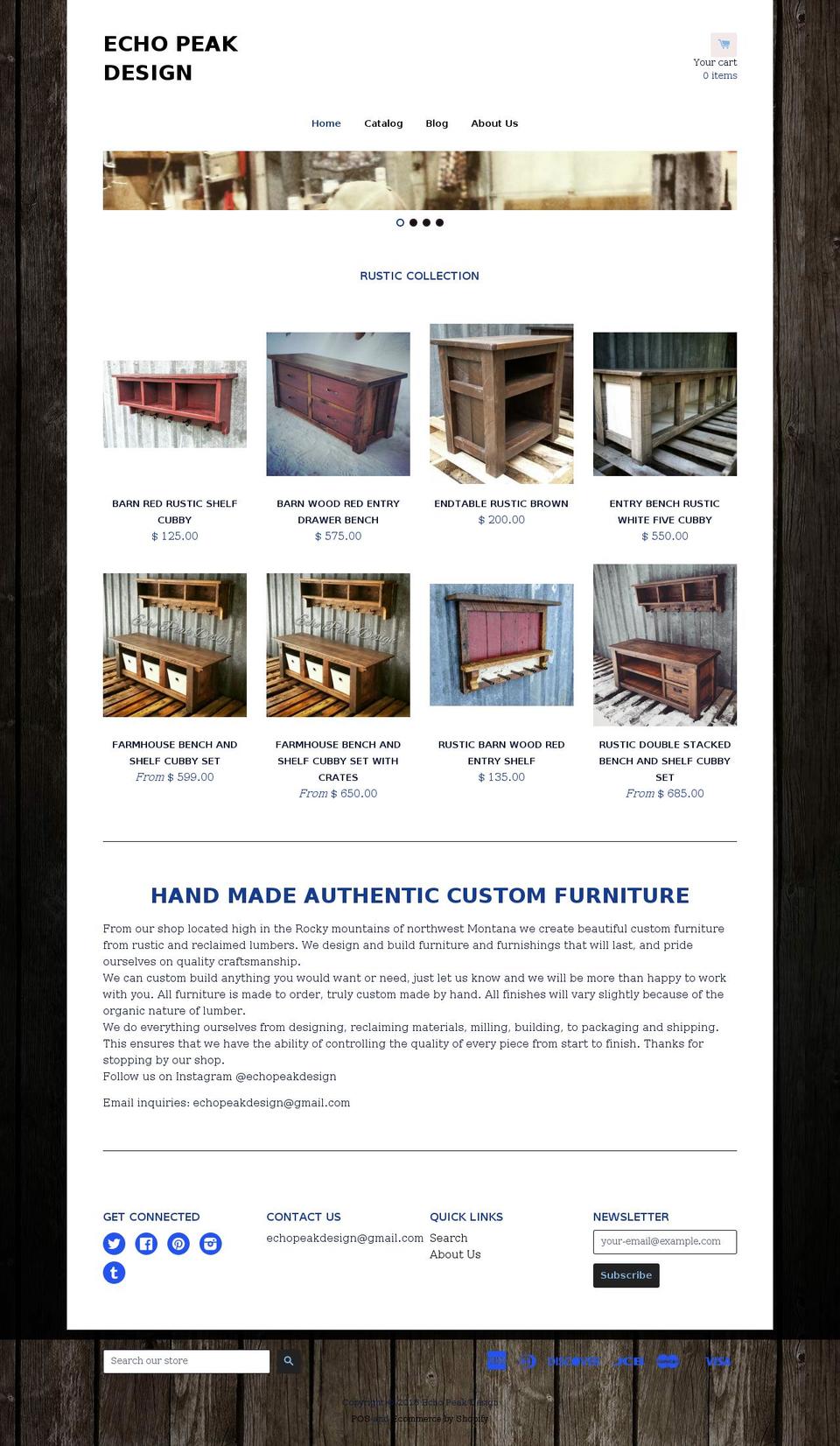 echopeakdesign.com — Shopify storefront screenshot