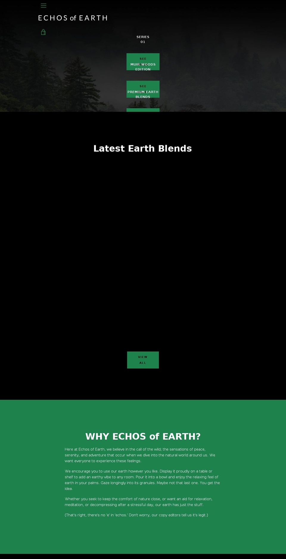 echosofearth.com — Shopify storefront screenshot