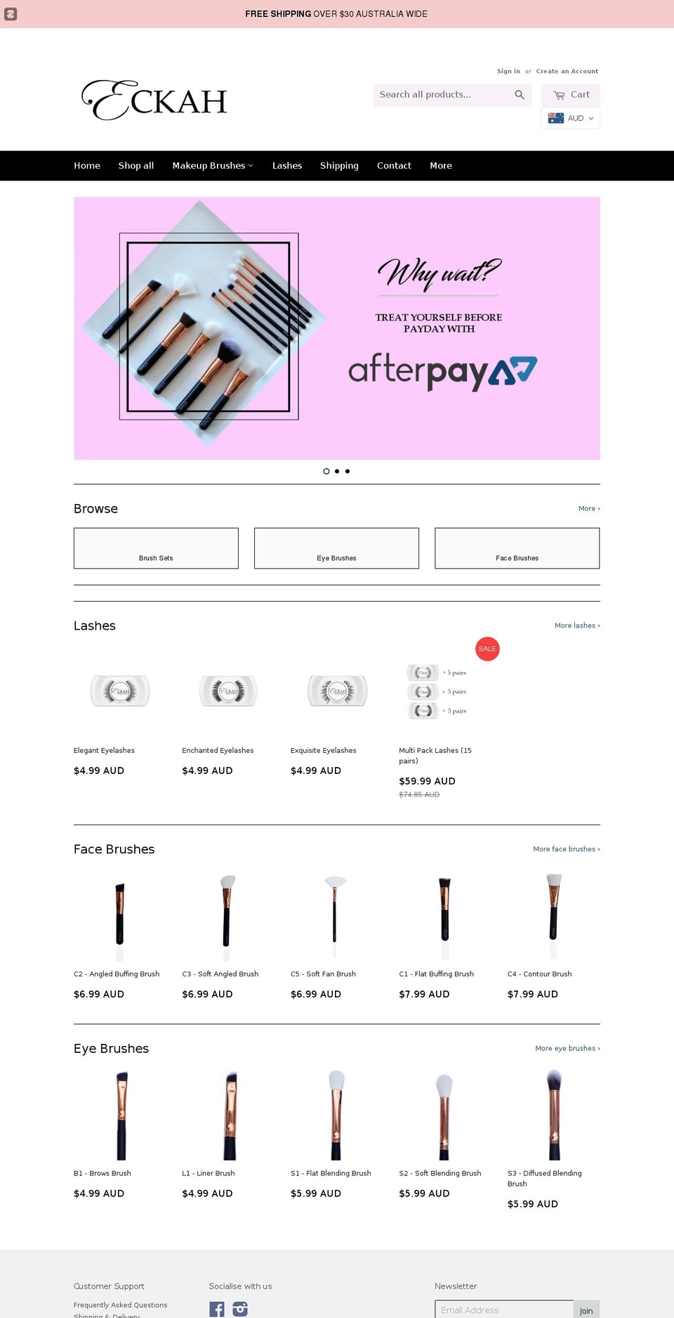 eckah.com shopify website screenshot