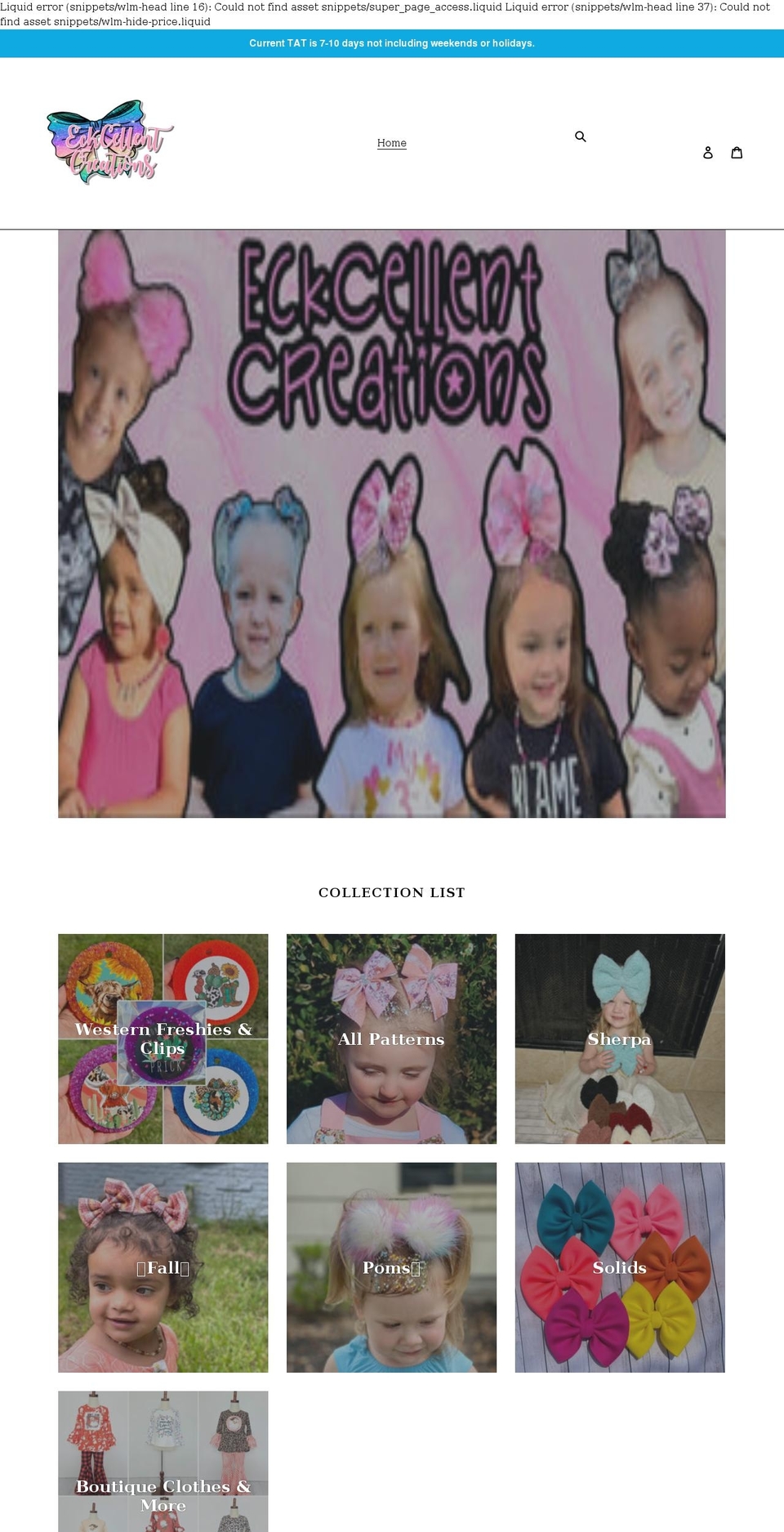 eckcellentcreations.com shopify website screenshot
