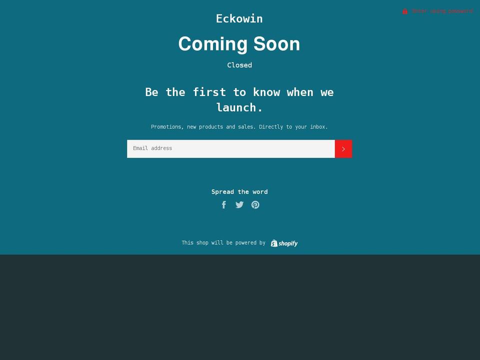 eckowin.com shopify website screenshot